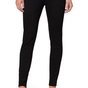 HUDSON Natalie Mid Rise Super Skinny Jeans - Black - Size 27